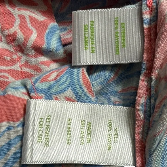 Lilly Pulitzer Women’s Sarasota Tunic Pink Sun Ray V-Neck 3/4 Sleeve Top Small - Picture 12 of 12